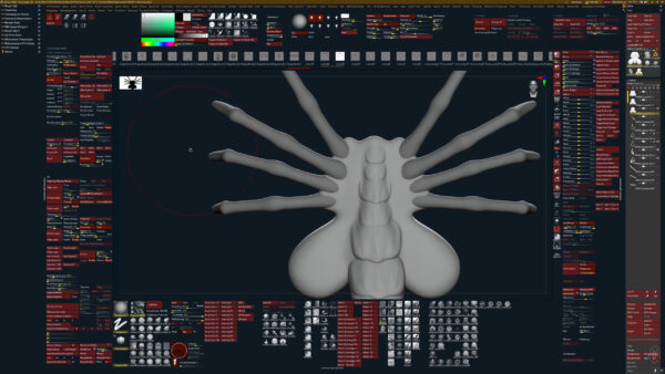 Facehuger - Sculpting & Texture Process - Imagem 4