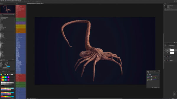 Facehuger - Sculpting & Texture Process - Imagem 10